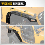 Nilight 2018 2019 2020 2021 2022 2023 2024 2025 Jeep Wrangler JL&JL Unlimited 2/4Doors Wide Flat Front & Rear Fender Flares w/LED Lights Turn Signal Lights DRL (No fit 2020+ Gladiator JT), view 2