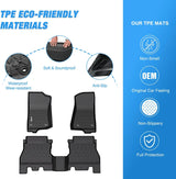 Nilight 2018 2019 2020 2021 2022 2023 2024 2025 Jeep Wrangler JL Unlimited 4 Door (Not for JK or 4XE) TPE Floor Mats, view 3