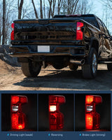 Nilight 2019 2020 2021 2022 2023 Chevy Silverado 1500 2020 2021 2022 2023 Chevy Silverado 2500HD 3500HD Taillight Assembly Rear Lamp Replacement OE Style Passenger Side, view 3
