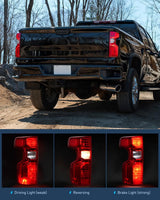 Nilight 2019 2020 2021 2022 2023 Chevy Silverado 1500 2020 2021 2022 2023 Chevy Silverado 2500HD 3500HD Taillight Assembly Rear Lamp Replacement OE Style Driver Side, view 3