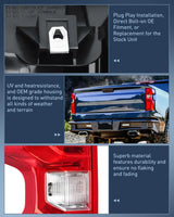 Nilight 2019 2020 2021 2022 2023 Chevy Silverado 1500 2020 2021 2022 2023 Chevy Silverado 2500HD 3500HD Taillight Assembly Rear Lamp Replacement OE Style Driver Side, view 5