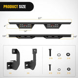 Nilight 2019 2020 2021 2022 2023 Chevy Silverado GMC Sierra 1500 2020 2021 2022 2023 2024 Chevy Silverado GMC Sierra 2500HD 3500HD Crew Cab Running Boards 3.6 Inch Drop Side Steps Bolt-on Black Powder Coated, view 2