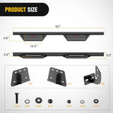 Nilight 2019 2020 2021 2022 2023 Dodge Ram 1500 4 Door Crew Cab Running Boards 4 Inch Drop Side Steps Bolt-on Off-Road Black Powder Coated Nerf Bars Running Boards, view 2