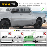 Nilight 2019 2020 2021 2022 2023 Dodge Ram 1500 4 Door Crew Cab Running Boards 4 Inch Drop Side Steps Bolt-on Off-Road Black Powder Coated Nerf Bars Running Boards, view 3