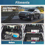 Nilight 2019 2020 2021 2022 2023 Jeep Cherokee Accessories Retractable Trunk Cargo Cover With Trunk Storage Net, view 2