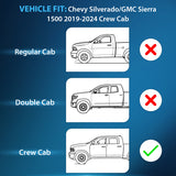 Nilight 2019 2020 2021 2022 2023 2024 Chevy Silverado 1500 Crew Cab/GMC Sierra 1500 Crew Cab Rain Guards Acrylic 4Pcs, view 6