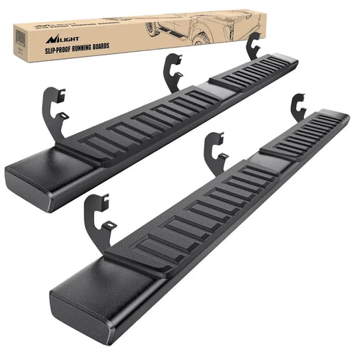 Nilight 2019 2020 2021 2022 2023 2024 Chevy Silverado/GMC Sierra 1500 Crew Cab 2020-2024 Silverado/GMC Sierra 2500HD 3500HD Running Boards 6 Inch Aluminum Bolt-on Side Step Nerf Bars Running Boards