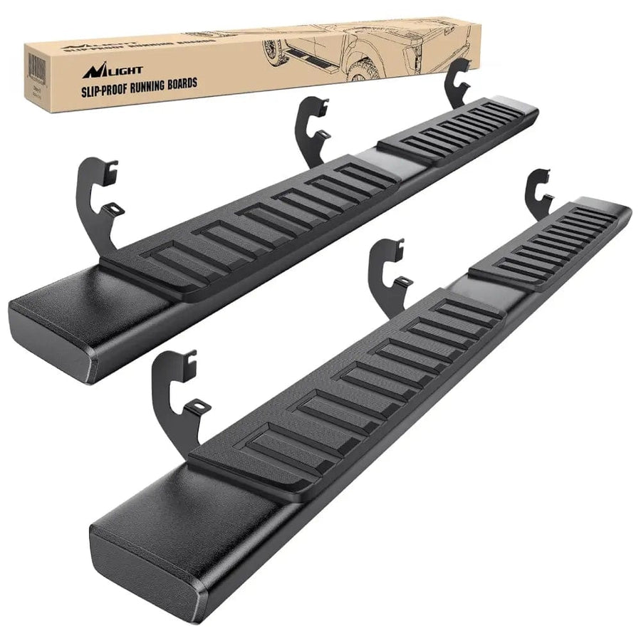 Nilight 2019 2020 2021 2022 2023 2024 Chevy Silverado/GMC Sierra 1500 Crew Cab 2020-2024 Silverado/GMC Sierra 2500HD 3500HD Running Boards 6 Inch Aluminum Bolt-on Side Step Nerf Bars Running Boards