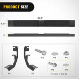 Nilight 2019 2020 2021 2022 2023 2024 Chevy Silverado/GMC Sierra 1500 Crew Cab 2020-2024 Silverado/GMC Sierra 2500HD 3500HD Running Boards 6 Inch Aluminum Bolt-on Side Step Nerf Bars Running Boards, view 2