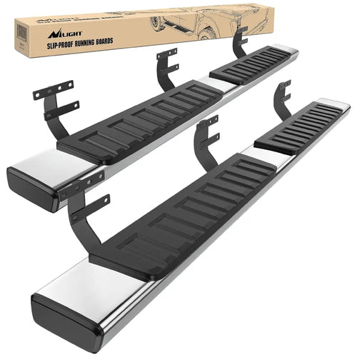 Nilight 2019 2020 2021 2022 2023 2024 Dodge Ram 1500 New Body Style Crew Cab(Exclude 2019 2020 2021 2022 2023 2024 Classic) 6 Inch Slip-Proof Stainless Steel Side Step Nerf Bars Running Boards
