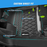 Nilight 2019 2020 2021 2022 2023 2024 Dodge Ram 1500 New Body Crew Cab with Rear Storage Box TPE Floor Mats, view 2