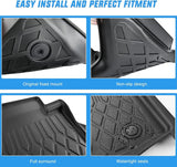 Nilight 2019 2020 2021 2022 2023 2024 Ford Ranger SuperCrew Cab TPE Floor Mats, view 4
