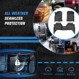 Nilight 2019 2020 2021 2022 2023 2024 Ford Ranger SuperCrew Cab TPE Floor Mats, view 5