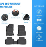 Nilight 2019 2020 2021 2022 2023 2024 Subaru Forester TPE Floor Mats, view 3