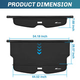 Nilight 2019 2020 2021 2022 2023 2024 2025 Chevrolet Blazer Retractable Trunk Cargo Cover With Trunk Storage Net, view 5