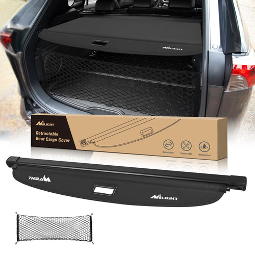 Nilight 2019 2020 2021 2022 2023 2024 2025 Toyota RAV4 Accessories Retractable Trunk Cargo Cover With Trunk Storage Net