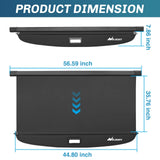 Nilight 2019 2020 2021 2022 2023 2024 2025 Toyota RAV4 Accessories Retractable Trunk Cargo Cover With Trunk Storage Net, view 5