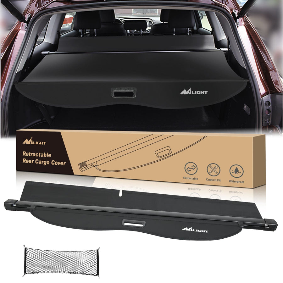 Nilight 2020 2021 2022 2023 2024 2025 Toyota Highlander Retractable Trunk Cargo Cover With Trunk Storage Net