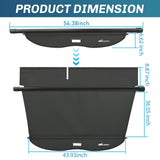 Nilight 2020 2021 2022 2023 2024 2025 Toyota Highlander Retractable Trunk Cargo Cover With Trunk Storage Net, view 5