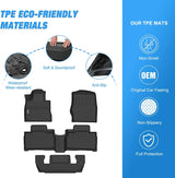 Nilight 2020 2021 2022 2023 2024 2025 Ford Explorer 6 Seats TPE Floor Mats, view 3