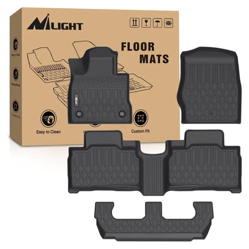 Nilight 2020 2021 2022 2023 2024 2025 Ford Explorer 7 Seats TPE Floor Mats