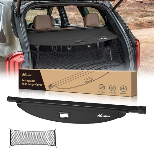 Nilight 2020 2021 2022 2023 2024 2025 Kia Telluride Retractable Trunk Cargo Cover With Trunk Storage Net