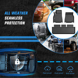 Nilight Floor Mats for Tesla Model S & Plaid 2021 2022 2023 2024 2025 All Weather Custom Fit Heavy Duty Floor Liners, view 5