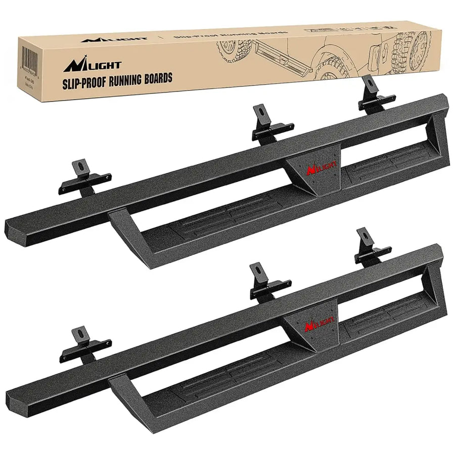 Nilight 2021 2022 2023 Ford Bronco 4 Door Running Boards Dual-Stage Textured Black Powder Coated Slip-Proof Side Step Nerf Bars Running Boards