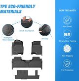 Nilight 2021 2022 2023 2024 2025 Chevrolet Tahoe/GMC Yukon/Cadillac Escalade 2nd Row Bench Seat TPE Floor Mats, view 3