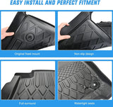 Nilight 2021 2022 2023 2024 2025 Chevrolet Tahoe/GMC Yukon/Cadillac Escalade 2nd Row Bench Seat TPE Floor Mats, view 4