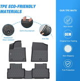 Nilight 2021 2022 2023 2024 2025 Hyundai Santa Fe Non-Hybrid TPE Floor Mats, view 3