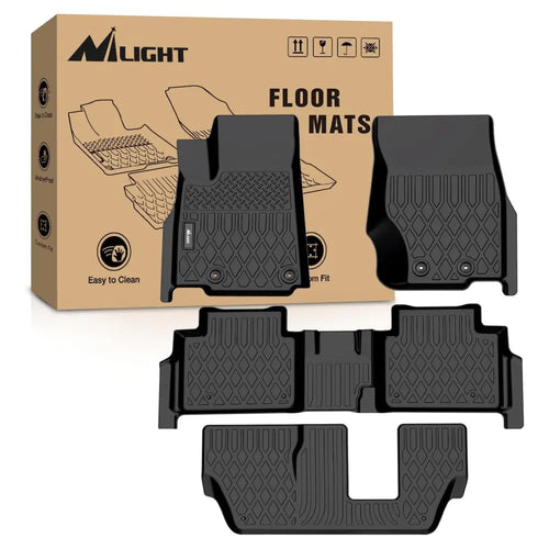 Nilight 2021 2022 2023 2024 2025 Jeep Grand Cherokee L 7 Passenger TPE Floor Mats