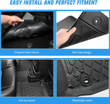 Nilight 2021 2022 2023 2024 2025 Jeep Grand Cherokee L 7 Passenger TPE Floor Mats, view 4