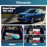 Nilight 2021 2022 2023 2024 2025 Nissan Rogue Retractable Trunk Cargo Cover With Trunk Storage Net, view 2