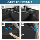 Nilight 2021 2022 2023 2024 2025 Nissan Rogue Retractable Trunk Cargo Cover With Trunk Storage Net, view 6
