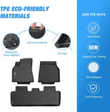 Nilight 2021 2022 2023 2024 2025 Tesla Model Y 5-Seat TPE Floor Mats, view 3