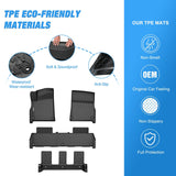 Nilight Floor Mats for Rivian R1S 2022 2023 2024 2025 (7 Seats Only) All Weather Custom Fit Heavy Duty Floor Liners, view 3