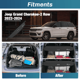 Nilight 2022 2023 2024 Jeep Grand Cherokee 2 Row WL Trunk Cargo Cover, view 2