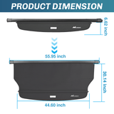 Nilight 2022 2023 2024 Jeep Grand Cherokee 2 Row WL Trunk Cargo Cover, view 5