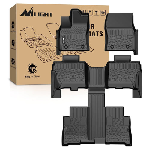Nilight TPE Floor Mats for Toyota Sequoia 2023 2024 2025 2026 All Weather Custom Fit Heavy Duty Floor Liners