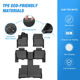 Nilight TPE Floor Mats for Toyota Sequoia 2023 2024 2025 2026 All Weather Custom Fit Heavy Duty Floor Liners, view 3