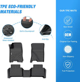 Nilight 2023 2024 2025 Chevy Colorado/GMC Canyon Crew Cab TPE Floor Mats, view 3
