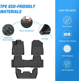 Nilight 2023 2024 2025 Honda Pilot TPE Floor Mats, view 3