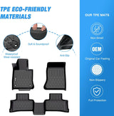 Nilight 2023 2024 2025 Mercedes Benz GLC TPE Floor Mats, view 3