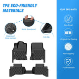 Nilight Floor Mats for Toyota Land Cruiser GX550 (Only for 5 Seats) 2024 2025 2026 All Weather Custom Fit Heavy Duty Floor Liners, view 3