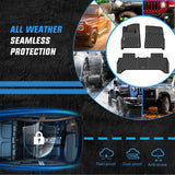 Nilight Floor Mats for Rivian R1T 2025 2026 All Weather Custom Fit Heavy Duty Floor Liners, view 6