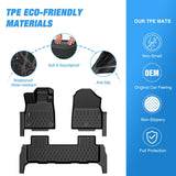 Nilight TPE Floor Mats for 2026 Honda Passport RTL TrailSport All Weather Custom Fit Heavy Duty Floor Liners, view 3