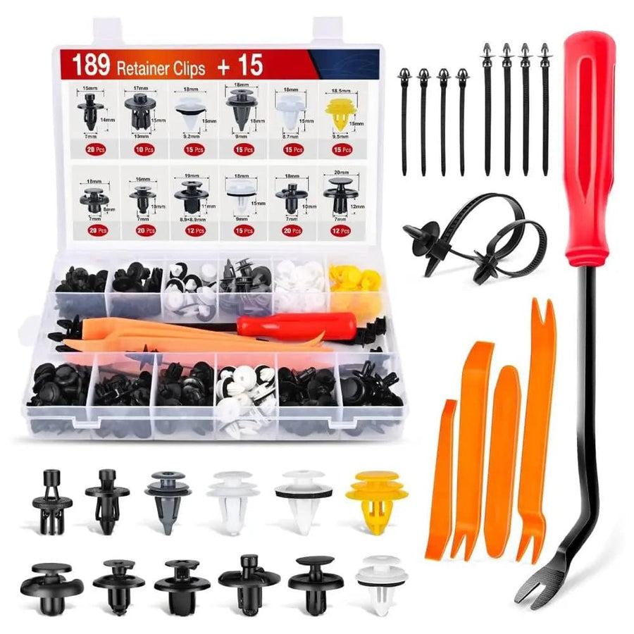 Nilight 204 Pcs Bumper Retainer Clips Car Push Retainer Kit
