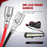 Nilight 20 Inch 288W 28800LM Triple Row Spot Flood LED Light Bar Kit | 16AWG Wire 3Pin Switch, view 6
