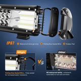 Nilight 20 Inch 288W 28800LM Triple Row Spot Flood LED Light Bar, view 4